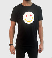 Smiley T-Shirt (Black shirt - Red/Yellow smiley)